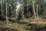 Ivan Shishkin, Bach im Birkenwald